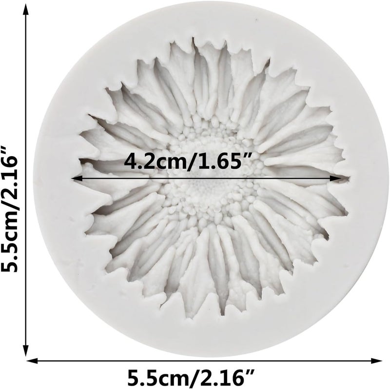 TAOXIBEI Chrysanthemum Flower Polymer Clay Molds Flower Silicone Mold for DIY Crafts Epoxy Resin Casting Air Dry Polymer Clay Plaster Jewelry Making - Image 2